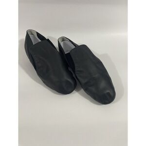 Bloch Dance Men's Elasta Bootie Leather and Elastic Split Sole Jazz Shoe Black 3